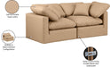 Meridian Furniture - Indulge 70" Tan Vegan Leather Upholstered 2pc. Loveseat - 146Tan-S70 - GreatFurnitureDeal