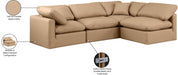 Meridian Furniture - Indulge 105" Tan Vegan Leather Upholstered 4pc. Sectional - 146Tan-Sec4B - GreatFurnitureDeal