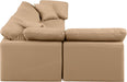 Meridian Furniture - Indulge 105" Tan Vegan Leather Upholstered 4pc. Sectional - 146Tan-Sec4B - GreatFurnitureDeal