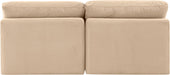 Meridian Furniture - Indulge 70" Beige Velvet Upholstered 2pc. Armless Loveseat - 147Beige-S2 - GreatFurnitureDeal