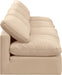 Meridian Furniture - Indulge 140" Beige Velvet Upholstered 4pc. Armless Sofa - 147Beige-S4 - GreatFurnitureDeal