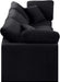 Meridian Furniture - Indulge 105" Black Velvet Upholstered 3pc. Sofa - 147Black-S105 - GreatFurnitureDeal