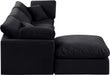 Meridian Furniture - Indulge 105" Black Velvet Upholstered 4pc. Sectional - 147Black-Sec4A - GreatFurnitureDeal