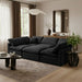 Meridian Furniture - Indulge 105" Black Velvet Upholstered 6pc. Sectional - 147Black-Sec6C - GreatFurnitureDeal