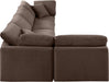 Meridian Furniture - Indulge 140" Brown Velvet Upholstered 5pc. Sectional - 147Brown-Sec5D - GreatFurnitureDeal