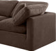 Meridian Furniture - Indulge 140" Brown Velvet Upholstered 5pc. Sectional - 147Brown-Sec5D - GreatFurnitureDeal