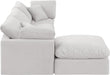 Meridian Furniture - Indulge 105" Cream Velvet Upholstered 4pc. Sectional - 147Cream-Sec4A - GreatFurnitureDeal