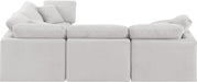 Meridian Furniture - Indulge 105" Cream Velvet Upholstered 4pc. Sectional - 147Cream-Sec4C - GreatFurnitureDeal
