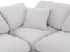 Meridian Furniture - Indulge 105" Cream Velvet Upholstered 4pc. Sectional - 147Cream-Sec4C - GreatFurnitureDeal