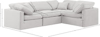Meridian Furniture - Indulge 105" Cream Velvet Upholstered 4pc. Sectional - 147Cream-Sec4C - GreatFurnitureDeal