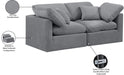 Meridian Furniture - Indulge 70" Grey Velvet Upholstered 2pc. Loveseat - 147Grey-S70 - GreatFurnitureDeal