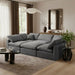 Meridian Furniture - Indulge 105" Grey Velvet Upholstered 6pc. Sectional - 147Grey-Sec6C - GreatFurnitureDeal