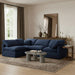 Meridian Furniture - Indulge 105" Navy Velvet Upholstered 4pc. Sectional - 147Navy-Sec4B - GreatFurnitureDeal