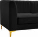 Meridian Furniture - Alina 116.5" Velvet Upholstered 8 Piece Modular Sectional - 604Black-Sec8B - GreatFurnitureDeal