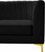 Meridian Furniture - Alina 116.5" Velvet Upholstered 8 Piece Modular Sectional - 604Black-Sec8B - GreatFurnitureDeal
