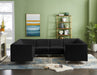Meridian Furniture - Alina 116.5" Velvet Upholstered 8 Piece Modular Sectional - 604Black-Sec8B - GreatFurnitureDeal
