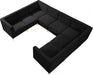 Meridian Furniture - Alina 116.5" Velvet Upholstered 8 Piece Modular Sectional - 604Black-Sec8B - GreatFurnitureDeal