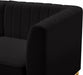Meridian Furniture - Alina 142" Velvet Upholstered 8 Piece Modular Sectional - 604Black-Sec8C - GreatFurnitureDeal