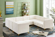 Meridian Furniture - Alina 116.5" Velvet Upholstered 8 Piece Modular Sectional - 604Cream-Sec8B - GreatFurnitureDeal