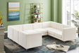 Meridian Furniture - Alina 116.5" Velvet Upholstered 8 Piece Modular Sectional - 604Cream-Sec8B - GreatFurnitureDeal