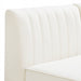 Meridian Furniture - Alina 142" Velvet Upholstered 8 Piece Modular Sectional - 604Cream-Sec8C - GreatFurnitureDeal