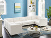 Meridian Furniture - Alina 142" Velvet Upholstered 8 Piece Modular Sectional - 604Cream-Sec8C - GreatFurnitureDeal