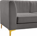 Meridian Furniture - Alina 116.5" Velvet Upholstered 8 Piece Modular Sectional - 604Grey-Sec8B - GreatFurnitureDeal