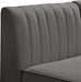 Meridian Furniture - Alina 142" Velvet Upholstered 8 Piece Modular Sectional - 604Grey-Sec8C - GreatFurnitureDeal