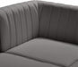 Meridian Furniture - Alina 142" Velvet Upholstered 8 Piece Modular Sectional - 604Grey-Sec8C - GreatFurnitureDeal