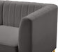 Meridian Furniture - Alina 142" Velvet Upholstered 8 Piece Modular Sectional - 604Grey-Sec8C - GreatFurnitureDeal