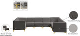Meridian Furniture - Alina 142" Velvet Upholstered 8 Piece Modular Sectional - 604Grey-Sec8C - GreatFurnitureDeal