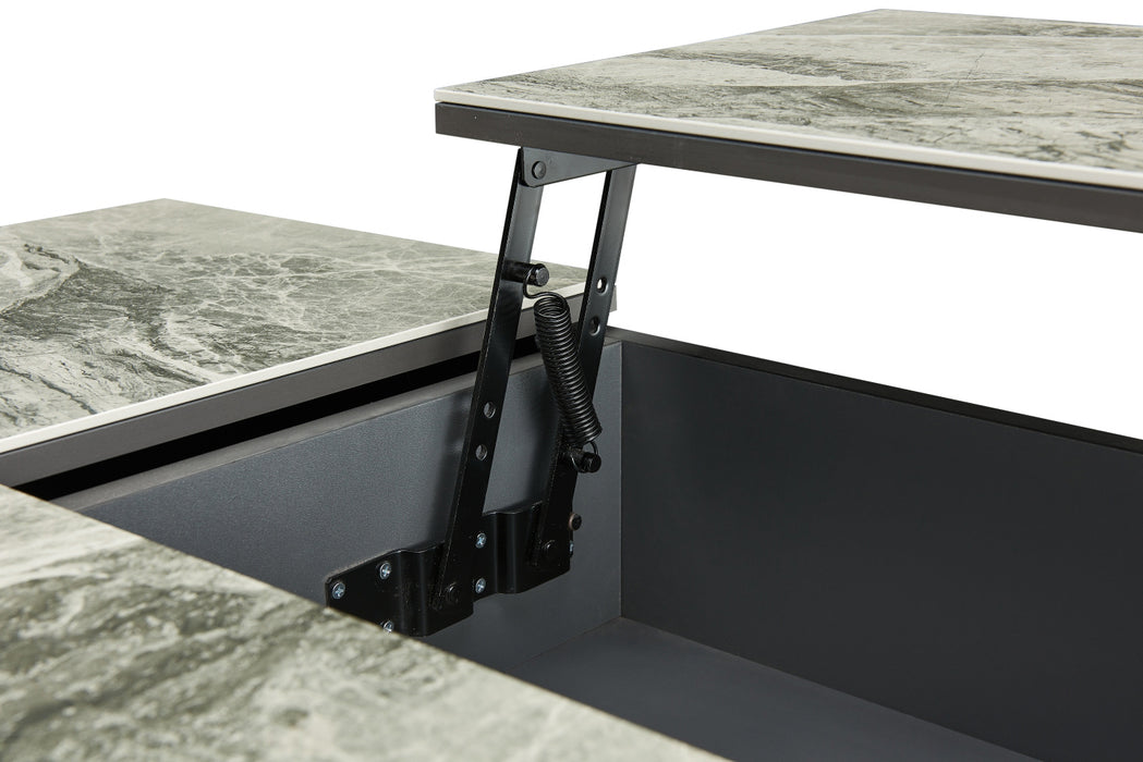 ESF Furniture - 1388 Coffee Table w/ Storage in Grey - 1388COFFEETABLEGREY - GreatFurnitureDeal