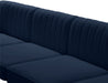 Meridian Furniture - Alina 116.5" Velvet Upholstered 8 Piece Modular Sectional - 604Navy-Sec8B - GreatFurnitureDeal