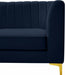 Meridian Furniture - Alina 116.5" Velvet Upholstered 8 Piece Modular Sectional - 604Navy-Sec8B - GreatFurnitureDeal