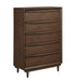 Homelegance - Astrid 5 Drawer Chest in Walnut - 1501-9 - GreatFurnitureDeal