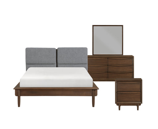 Homelegance - Astrid 3 Piece King Platform Bedroom Set in Walnut - 1501K-1EK-3SET - GreatFurnitureDeal