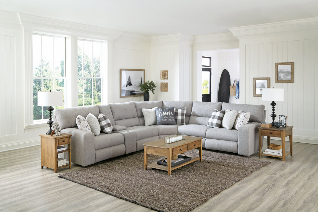 Catnapper - Rockport 6 Piece Modular Sectional in Gray - 1506-1509-1505-1508-1505-1507-GRAY - GreatFurnitureDeal