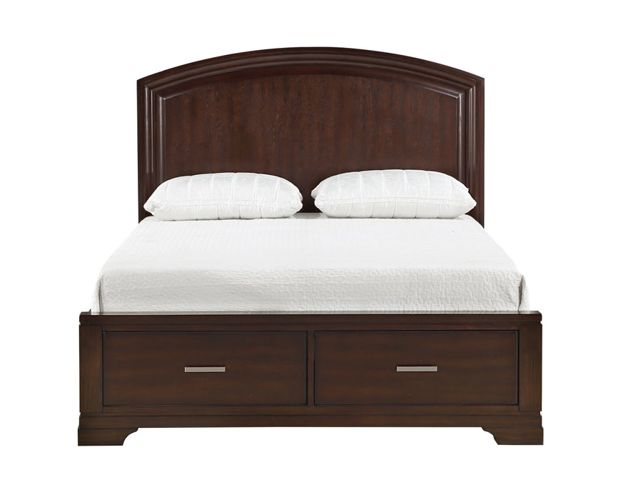 Homelegance - Hudson King Platform Bed with Footboard Storage in Cherry - 1520CHK-1EK - GreatFurnitureDeal