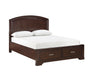 Homelegance - Hudson California King Platform Bed with Footboard Storage in Cherry - 1520CHK-1CK - GreatFurnitureDeal