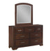 Homelegance - Hudson 7 Drawer Dresser and Mirror Set in Cherry - 1520CH-5-6 - GreatFurnitureDeal