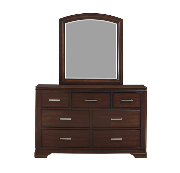 Homelegance - Hudson 7 Drawer Dresser and Mirror Set in Cherry - 1520CH-5-6 - GreatFurnitureDeal