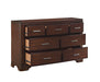 Homelegance - Hudson 7 Drawer Dresser and Mirror Set in Cherry - 1520CH-5-6 - GreatFurnitureDeal