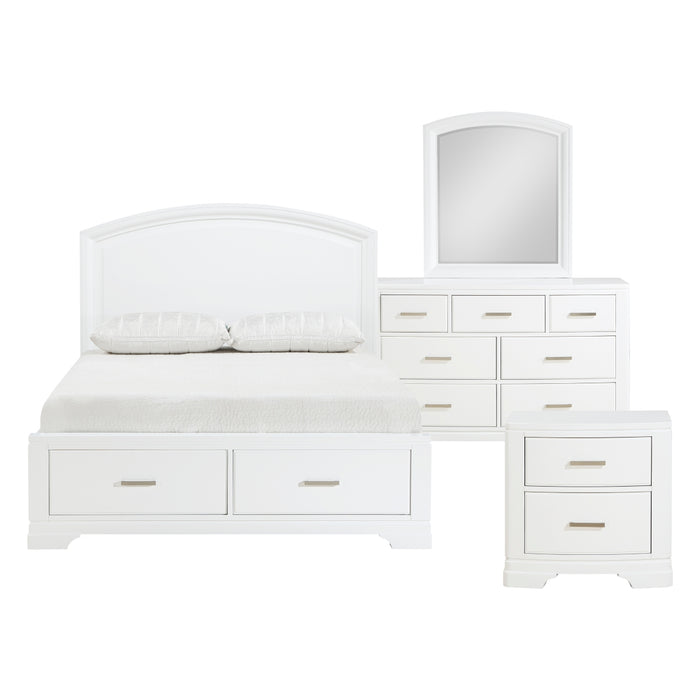 Homelegance - Hudson 5 Piece Full Platform Storage Bedroom Set in White - 1520WHF-1-5SET - GreatFurnitureDeal