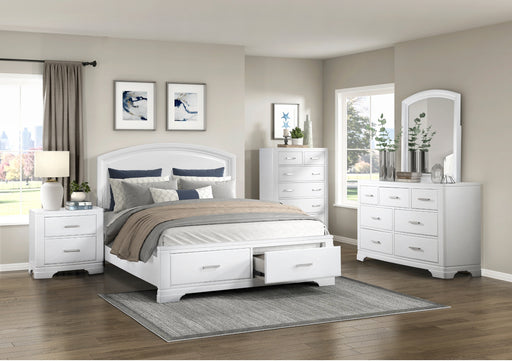 Homelegance - Hudson 5 Piece Queen Platform Storage Bedroom Set in White - 1520WH-1-5SET - GreatFurnitureDeal