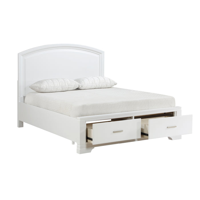 Homelegance - Hudson 6 Piece Full Platform Storage Bedroom Set in White - 1520WHF-1-6SET - GreatFurnitureDeal