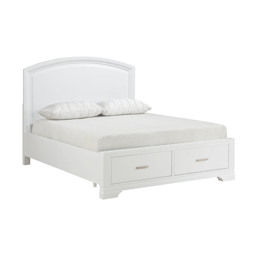 Homelegance - Hudson Queen Platform Bed with Footboard Storage in White - 1520WH-1 - GreatFurnitureDeal