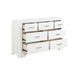Homelegance - Hudson 7 Drawer Dresser and Mirror Set in White - 1520WH-5-6 - GreatFurnitureDeal