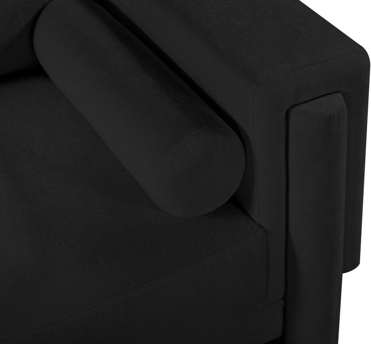 Meridian Furniture - Madeline 89" Black Chenille Fabric Upholstered Sofa - 152Black-S - GreatFurnitureDeal