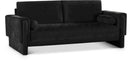 Meridian Furniture - Madeline 89" Black Chenille Fabric Upholstered Sofa - 152Black-S - GreatFurnitureDeal