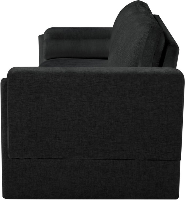 Meridian Furniture - Madeline 89" Black Chenille Fabric Upholstered Sofa - 152Black-S - GreatFurnitureDeal